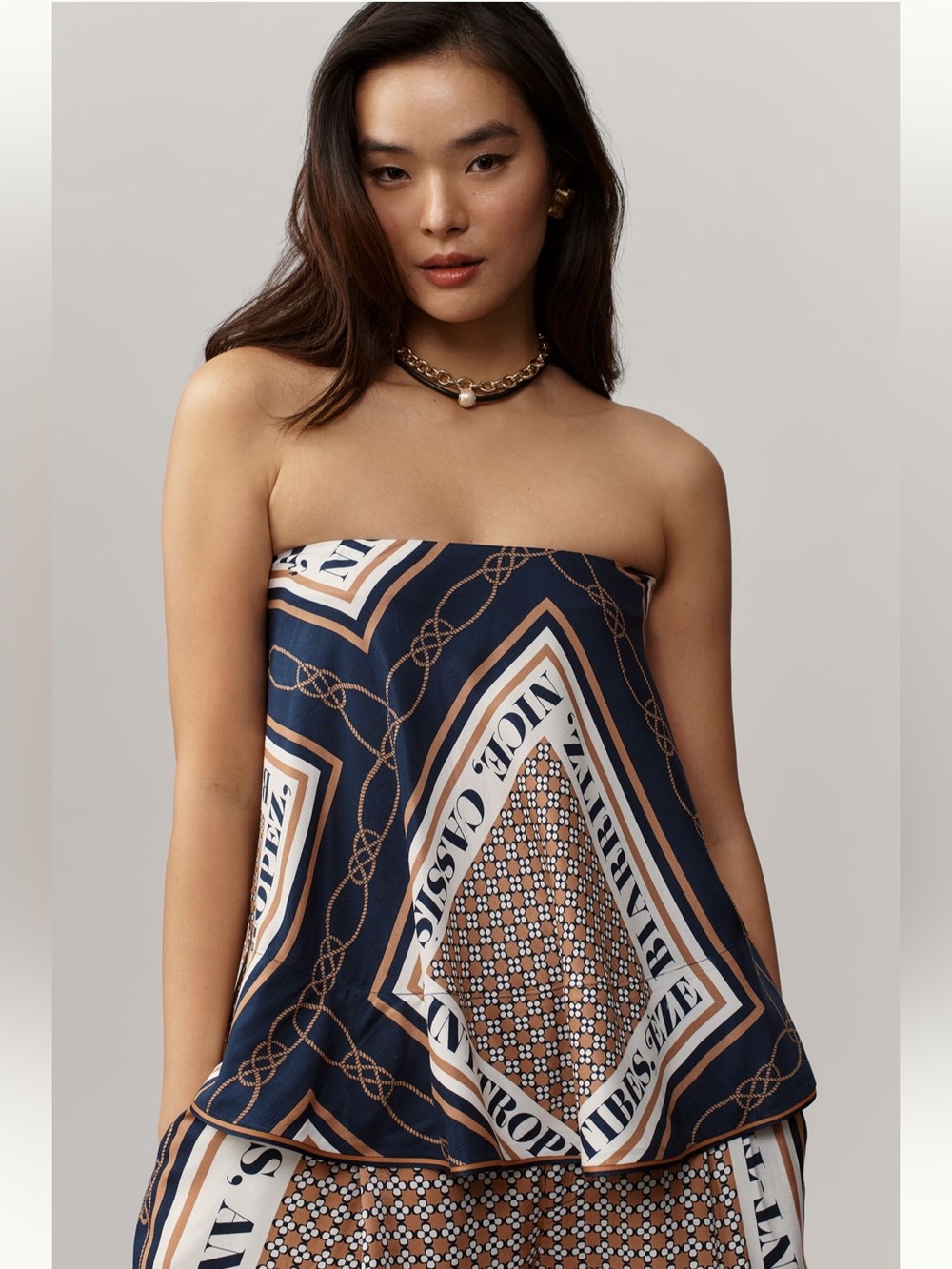 Anthropologie Jessica Strapless Swing Top by Maeve - Sz S